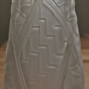 Vase art deco pressed glass