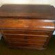 Commode de toilette XIX e s en noyer et marbre style Louis Philippe 