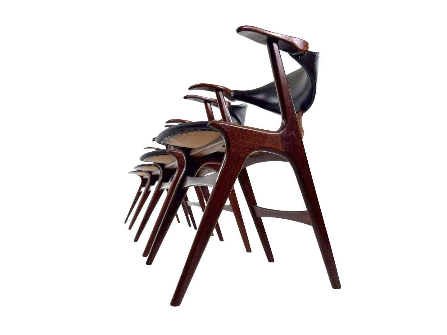 Set of 4 vintage design 'Koehoorn' dining chairs by Louis van Teeffelen for AwA