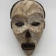 Masque Fang du Gabon – Art africain tribal ancestral, kaolin blanc rituel