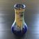 Flame-patterned blue vase