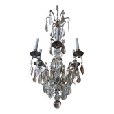 Lustre ancien français 170 cm avec la chaînede style Louis XVI en cristal .
