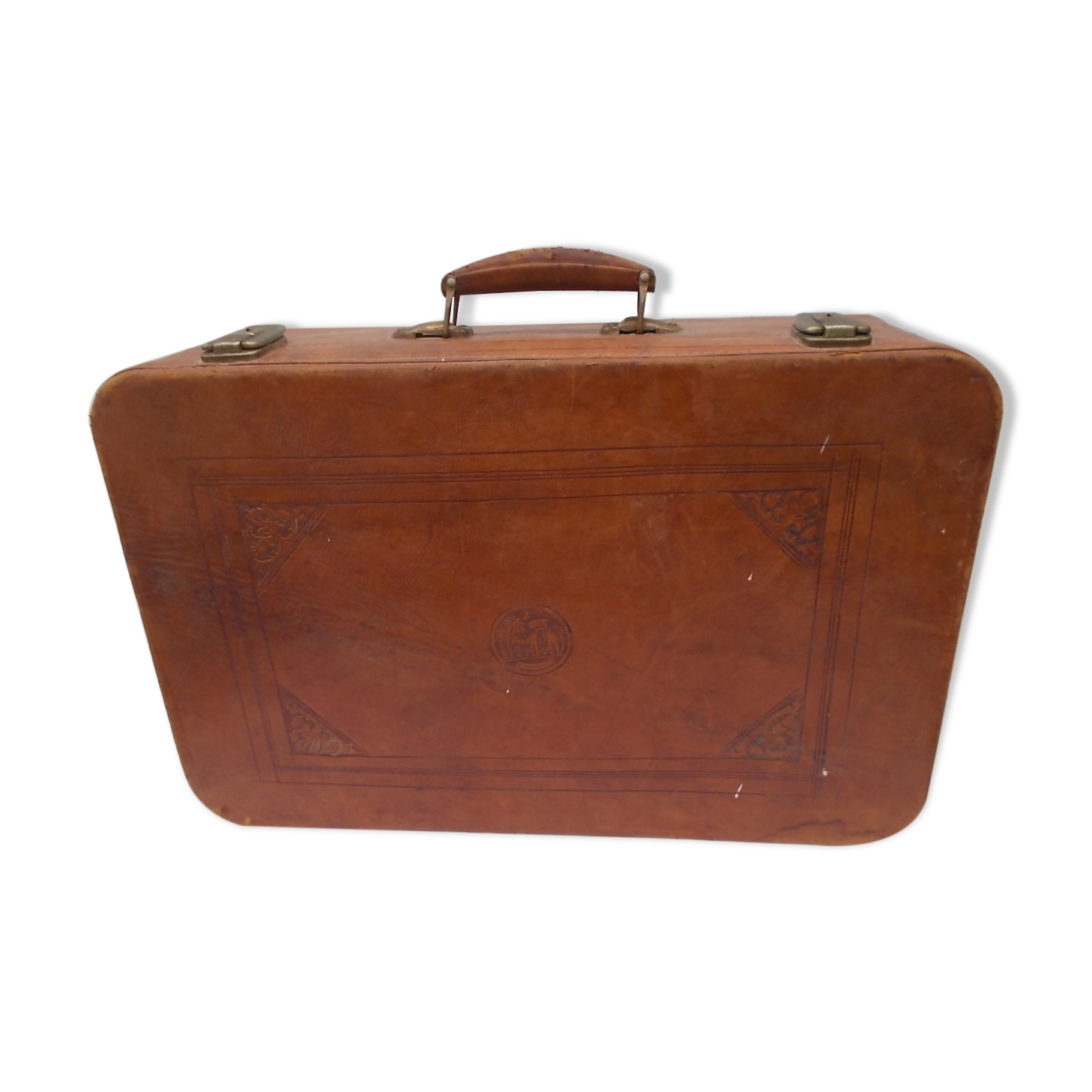 Vintage leather suitcase