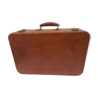 Vintage leather suitcase