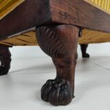 Superbe chaise longue Empire en acajou – vers 1800–1830 – pieds en pattes de lion sculptés