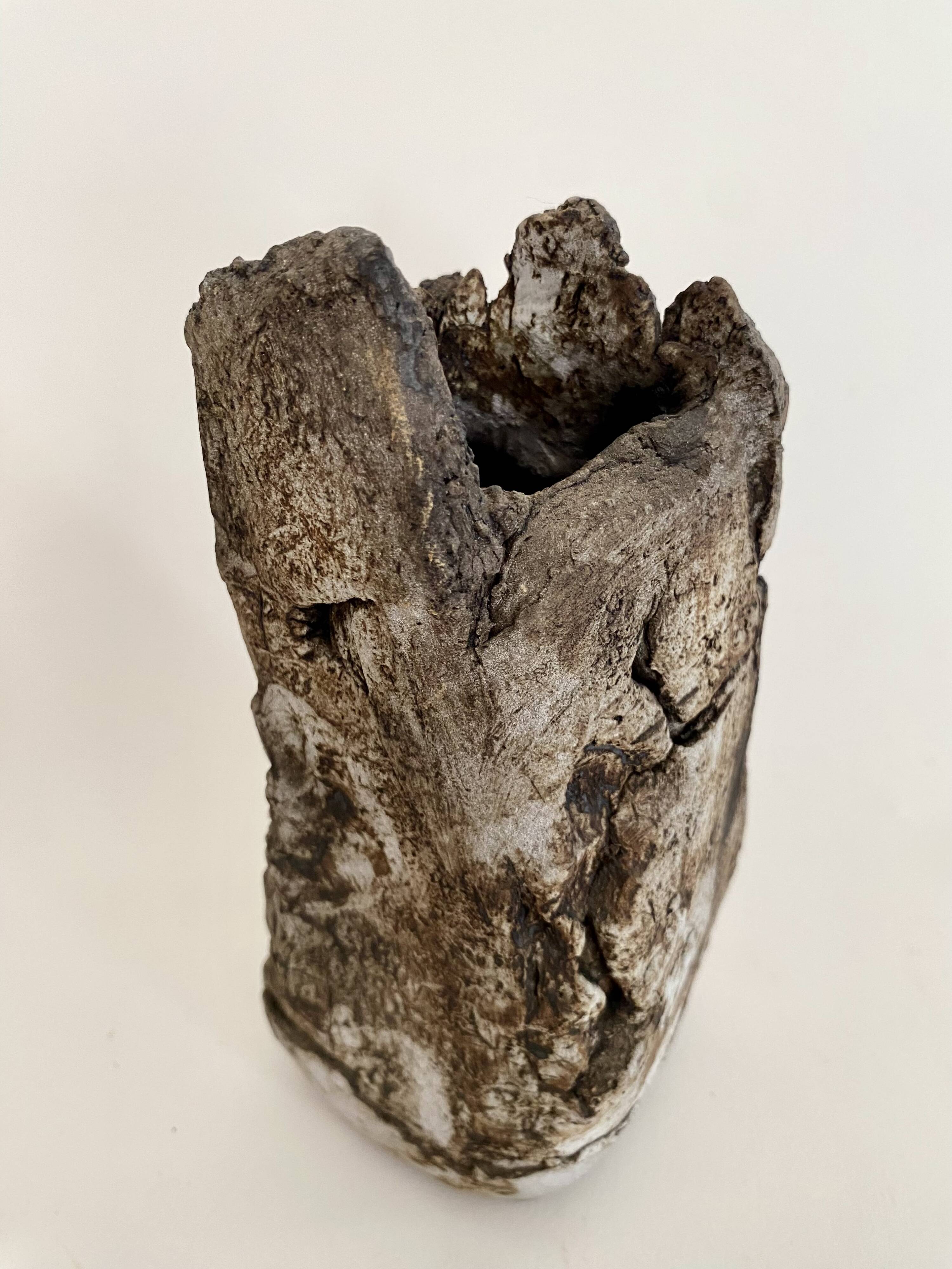 Vase wabi sabi terre cuite raku