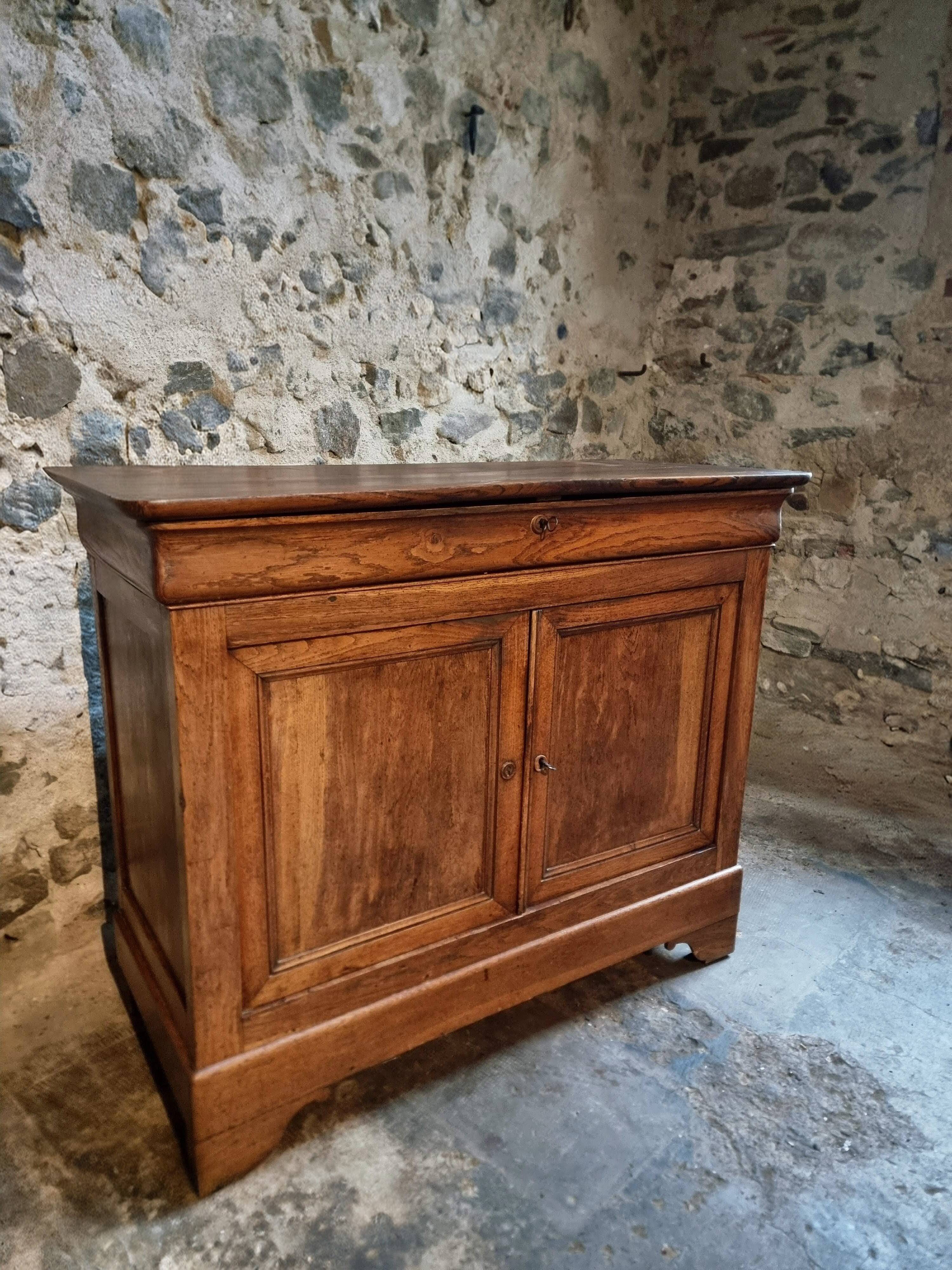 Antique French oak sideboard – 19th century