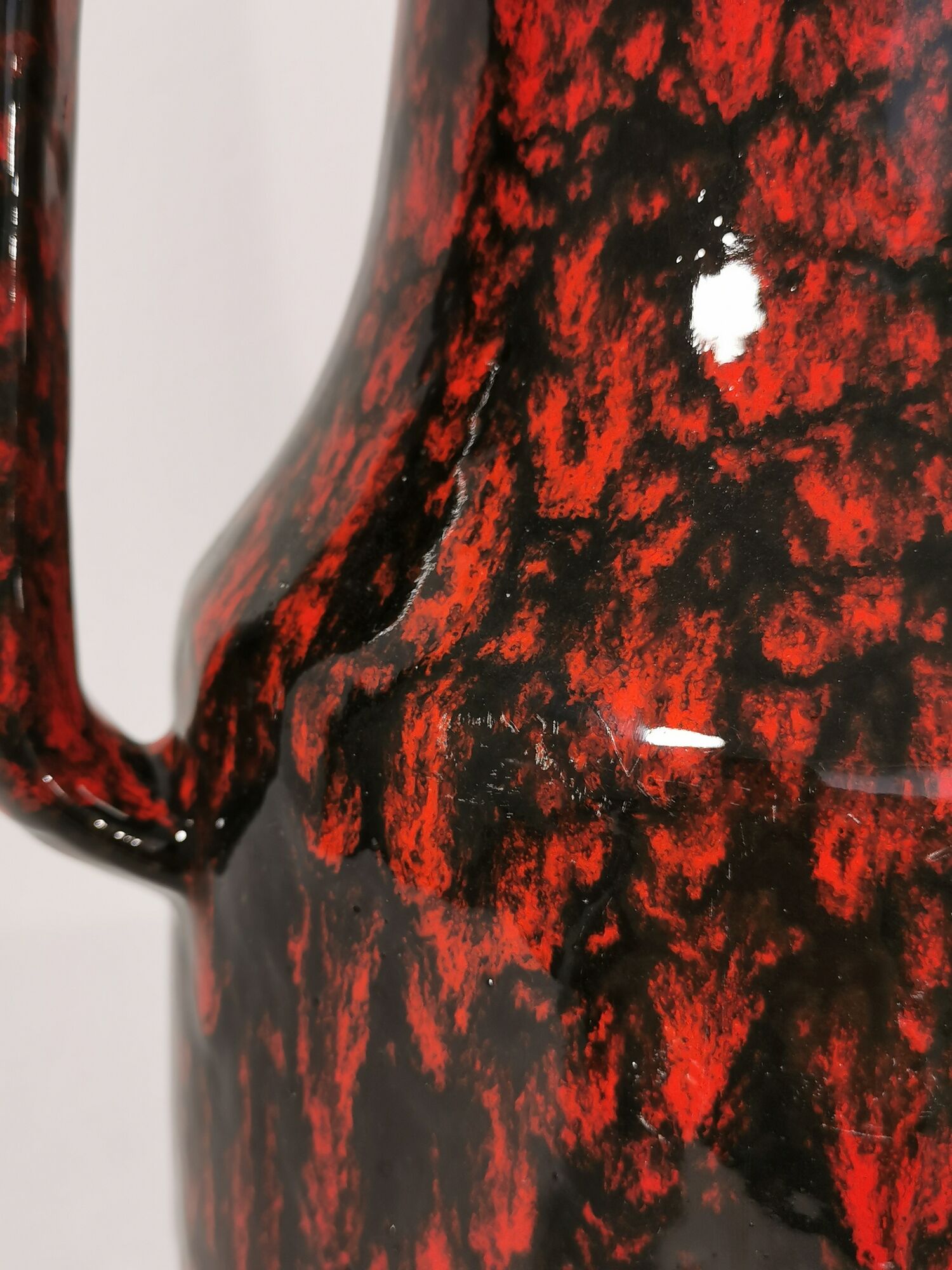 Ceramic drip glaze vase by Scheurich West Germany, 1960's