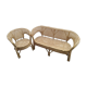 Bench set & rattan chair
