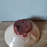Soap dish or sponge holder vintage handmade in enamelled ceramic