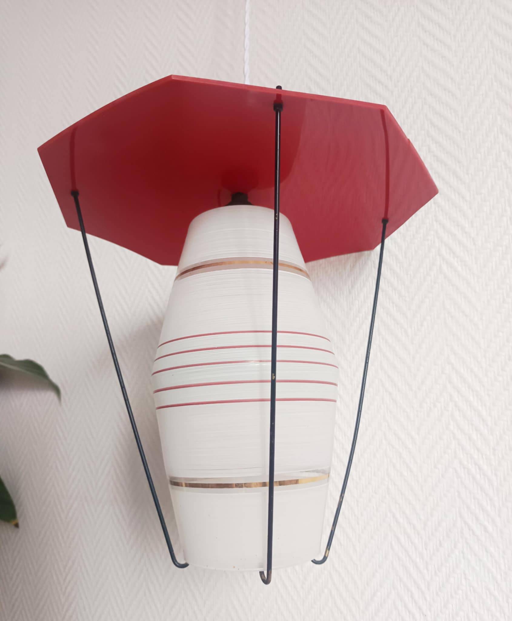 Suspension en verre et plexiglas, 1960
