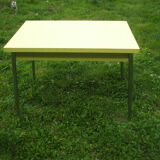 Yellow formica table