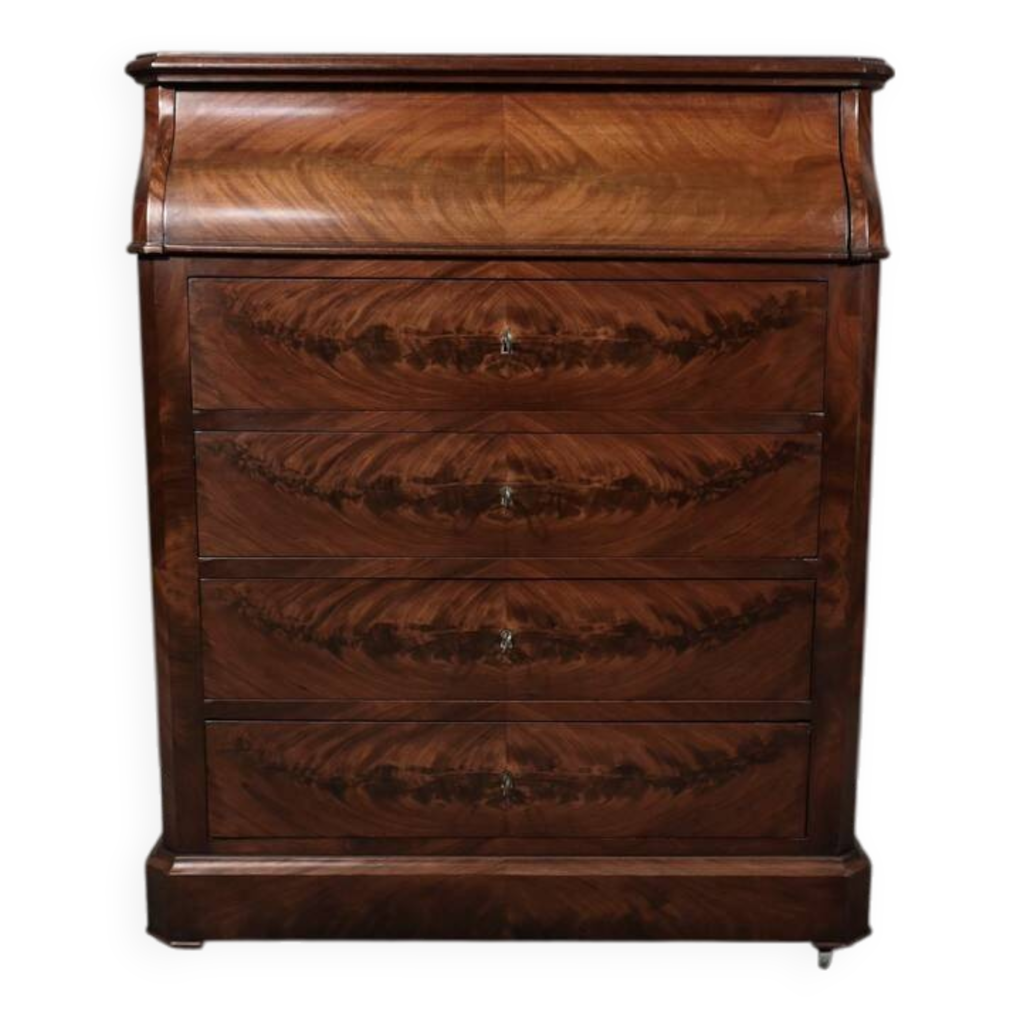 Burl Mahogany Dressing Table, Louis-Philippe Style – Late 19th Century