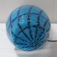White day abat lamp and blue glass foot 1940/1960