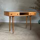 Vintage oak compass leg desk