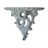 Grey patinated wood wall shelf