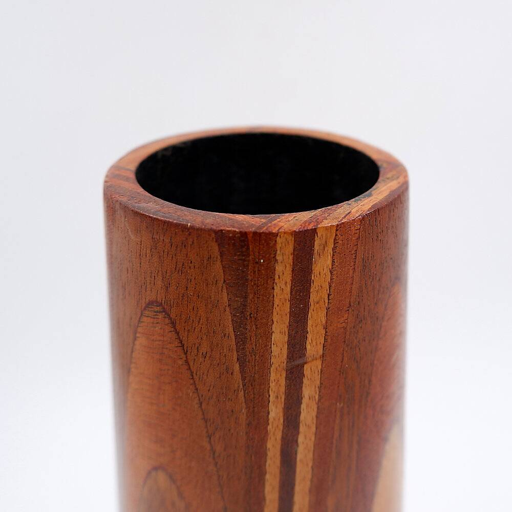Mid-century Scandinavian wooden vase - 1960s - H:36cm