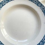 6 assiettes creuses terre de fer bleu longchamp modèle « rené »
