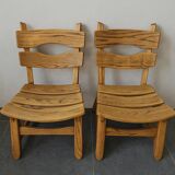 Pair of brutalist armchairs by Dittman & CO for AWA Radboud