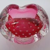 Pink Sommerso Murano Glass Ashtray, Italy, 1960s