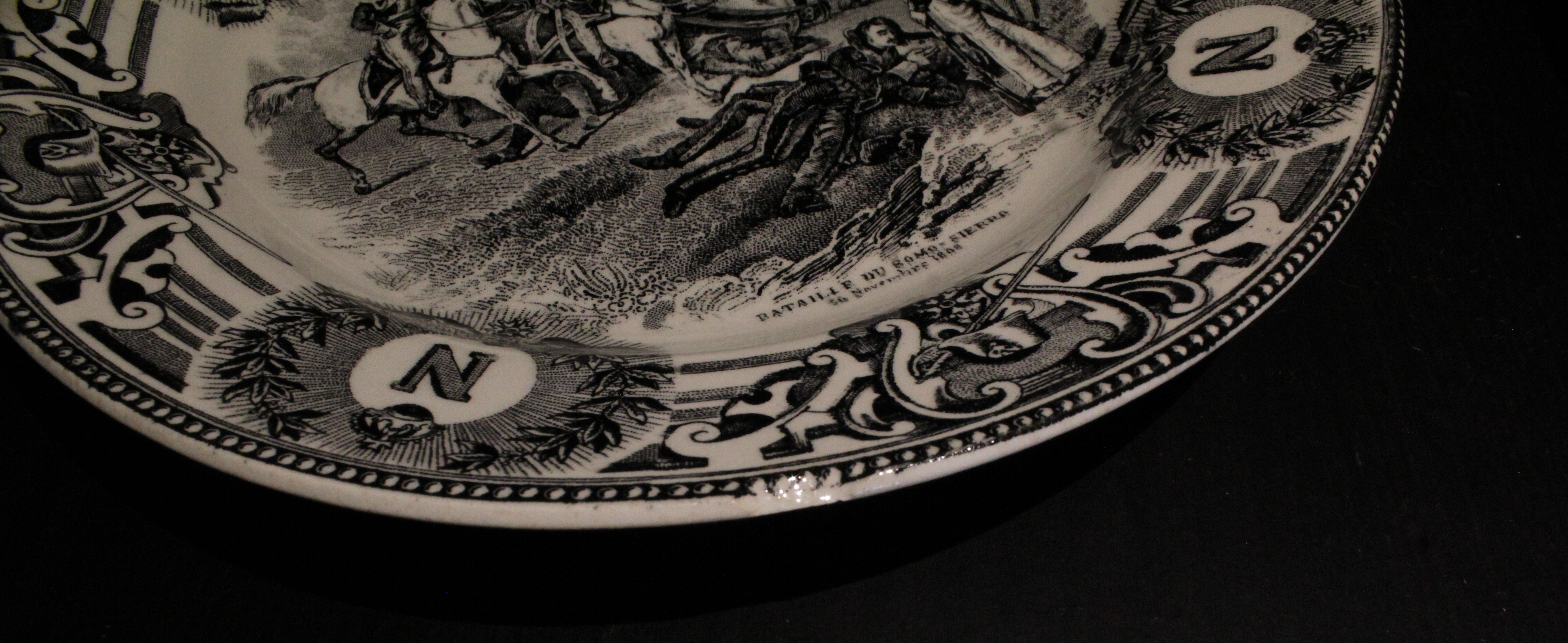 Series of 6 talking plates Napoleon Boch la Louvière
