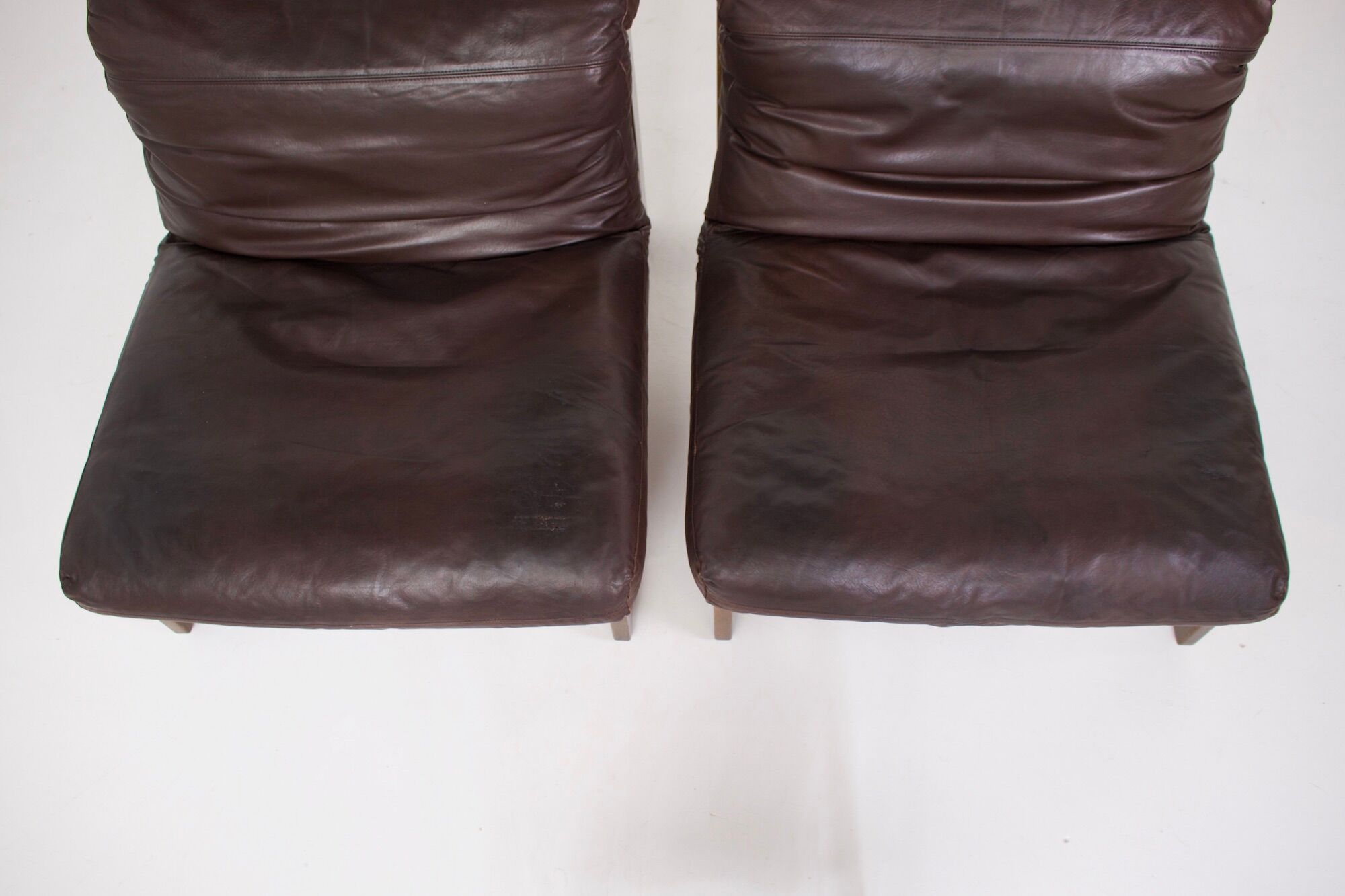 Pair of leather armchairs 1970