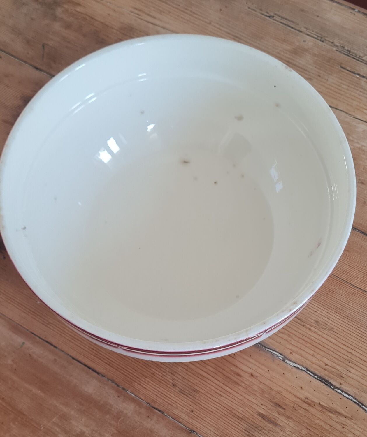 Pair of vintage earthenware salad bowls