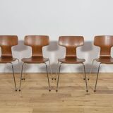 Model 3103 Dining Chairs by Arne Jacobsen for Fritz Hansen, 1970s, Set of 4