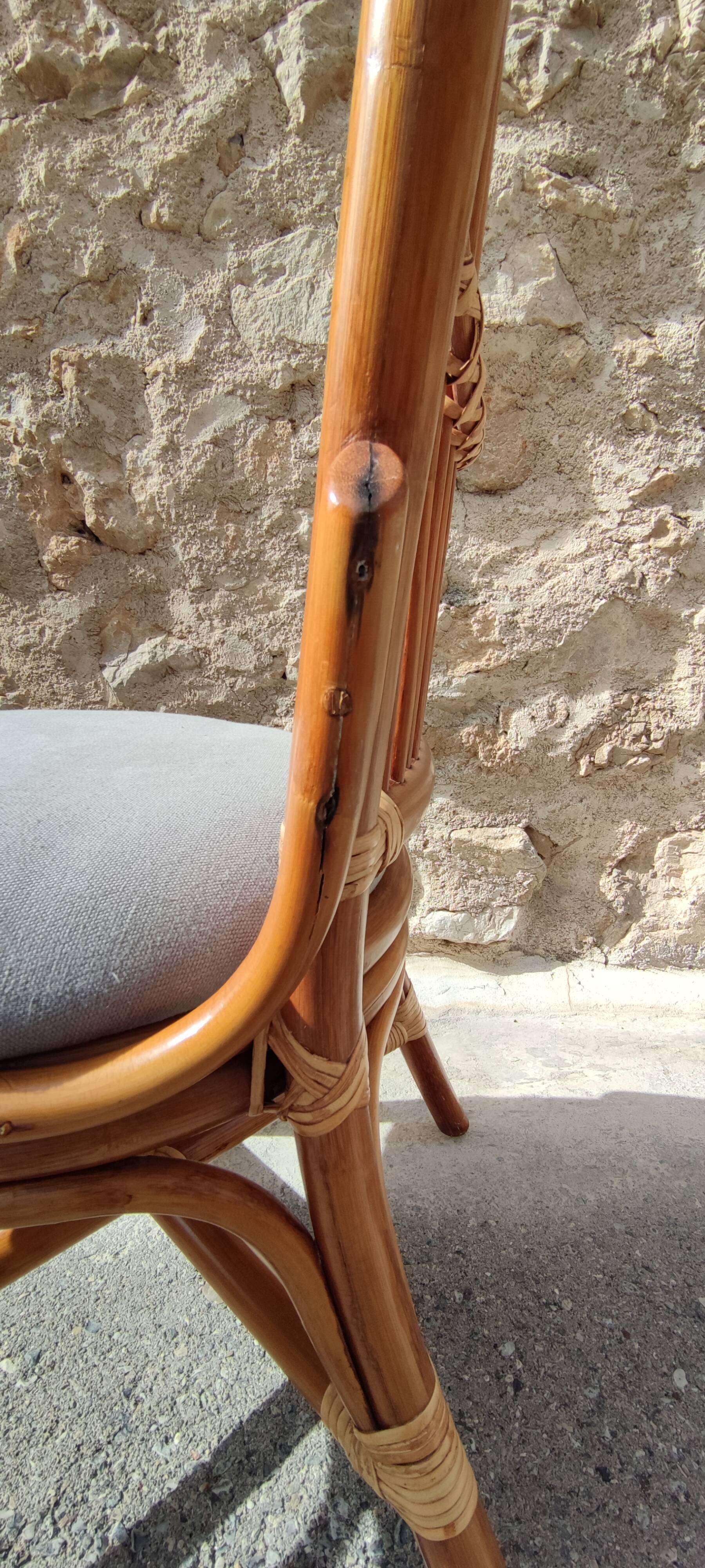 Chaises rotin et bambou