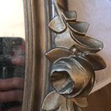 Old golden oval mirror 79x48cm