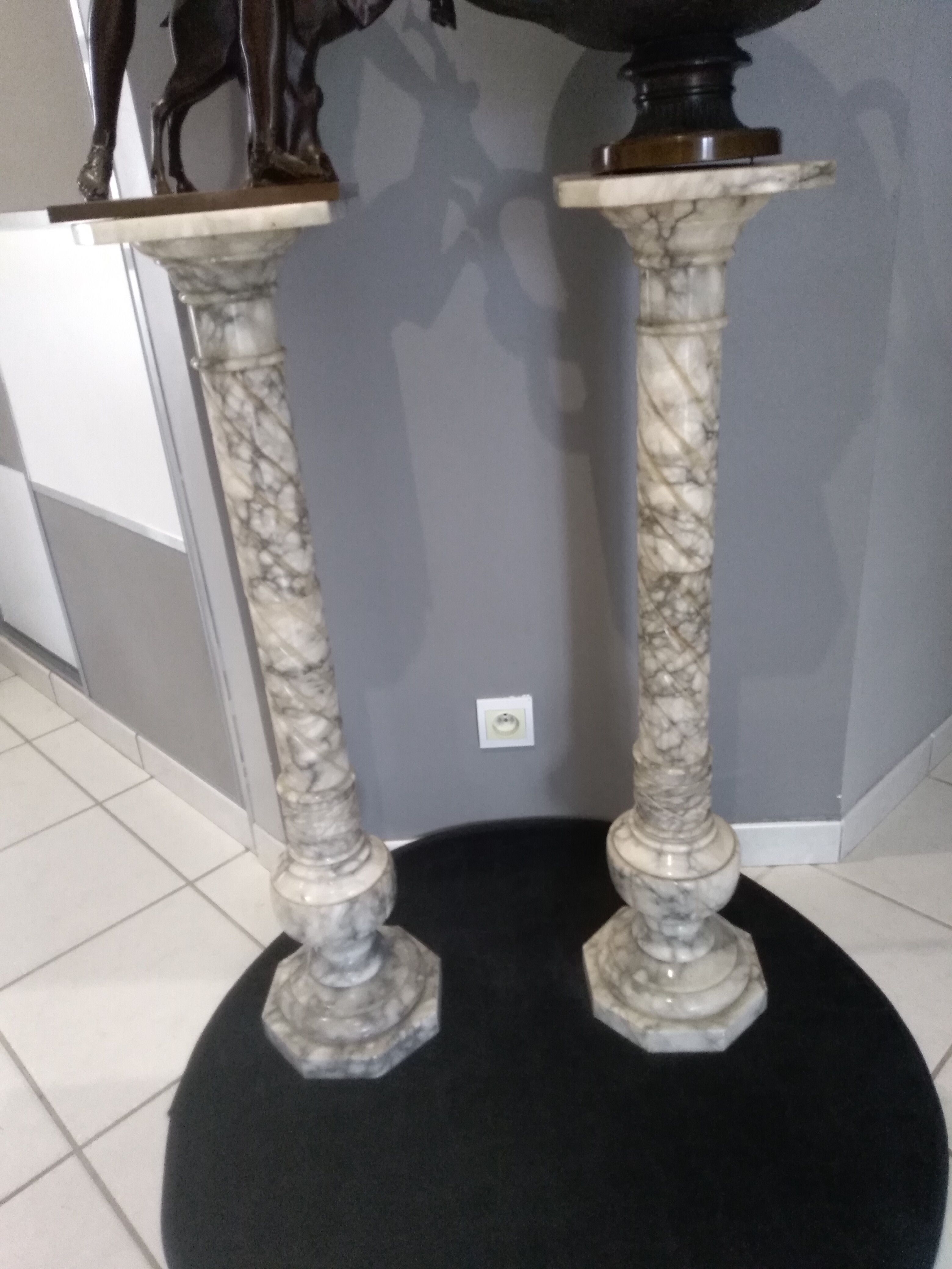 Pair of marble columns year 1950