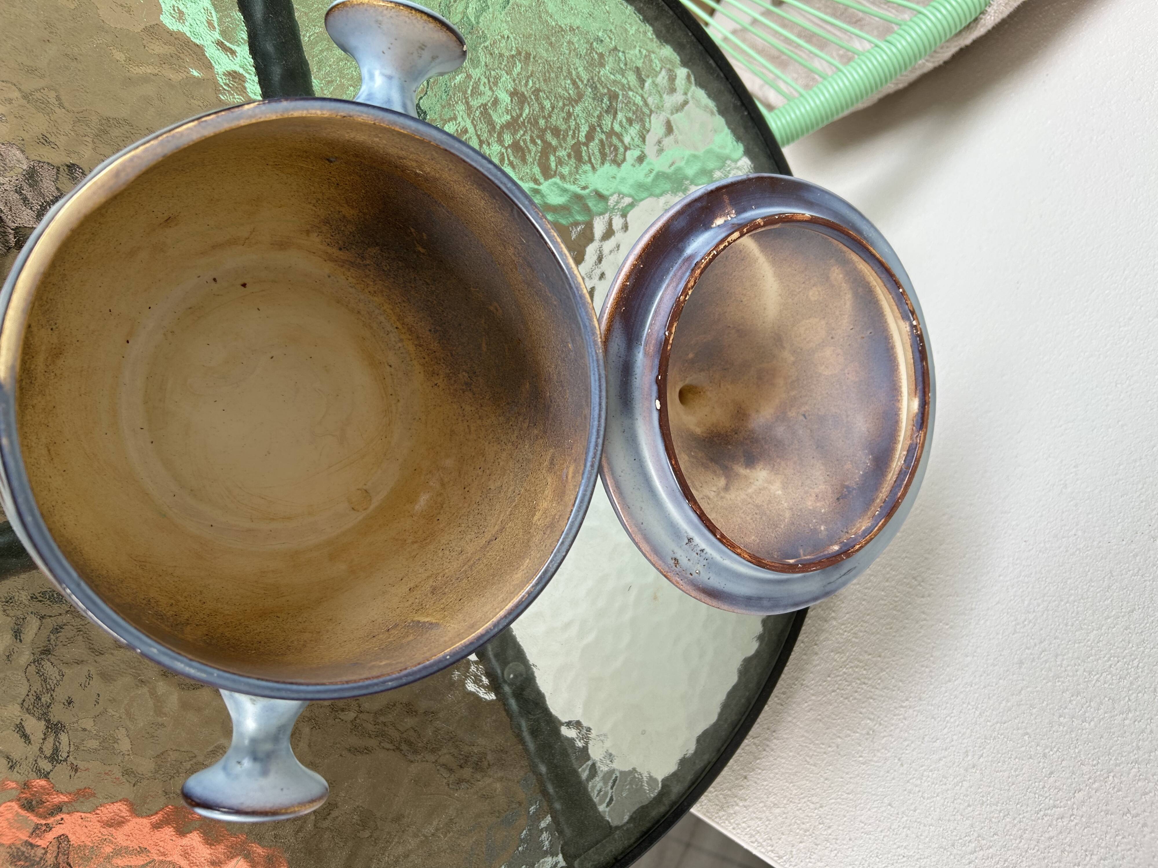 soup tureen and earthenware dish Monique Pansier Brunner
