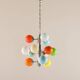 Italian Space Age colorful sputnik glass chandelier, 1970s