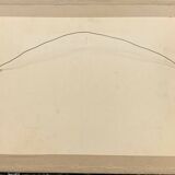 Swiss School from the beginning of the 20th century: watercolor depicting an animated landscape on the banks of a river