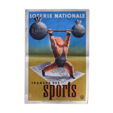 Affiche loterie nationale 1939 « Tranche des sports »