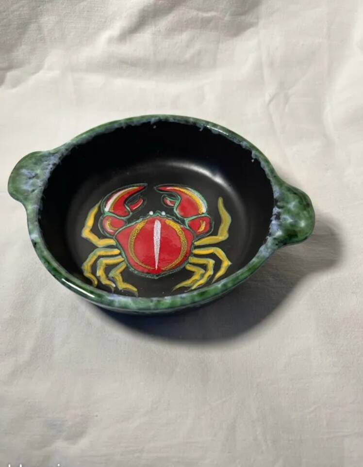 Shallow dish or ceramic serving dish by Gabriel Fourmaintraux.