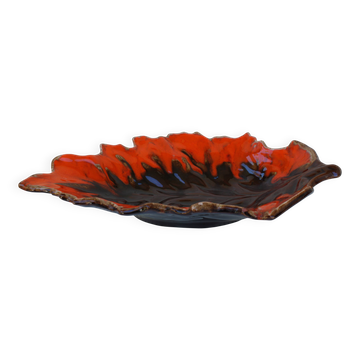 flamed orange compote dish