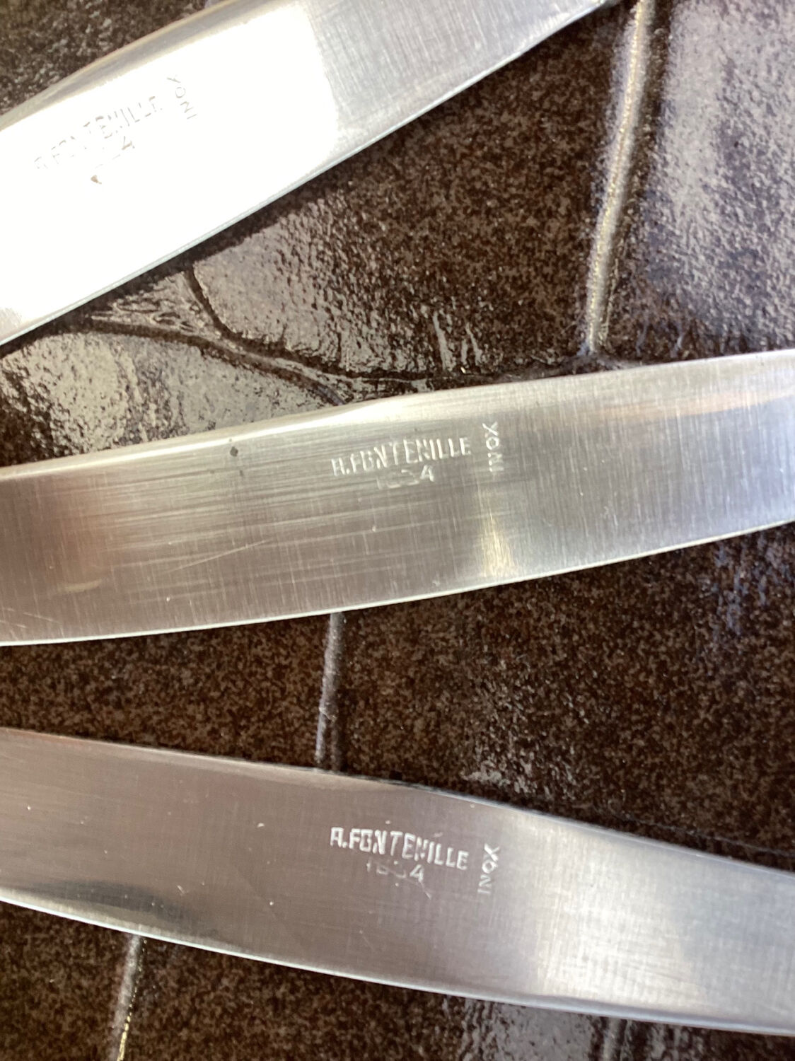 Set of 9 vintage a.fontenille 1034 table knives