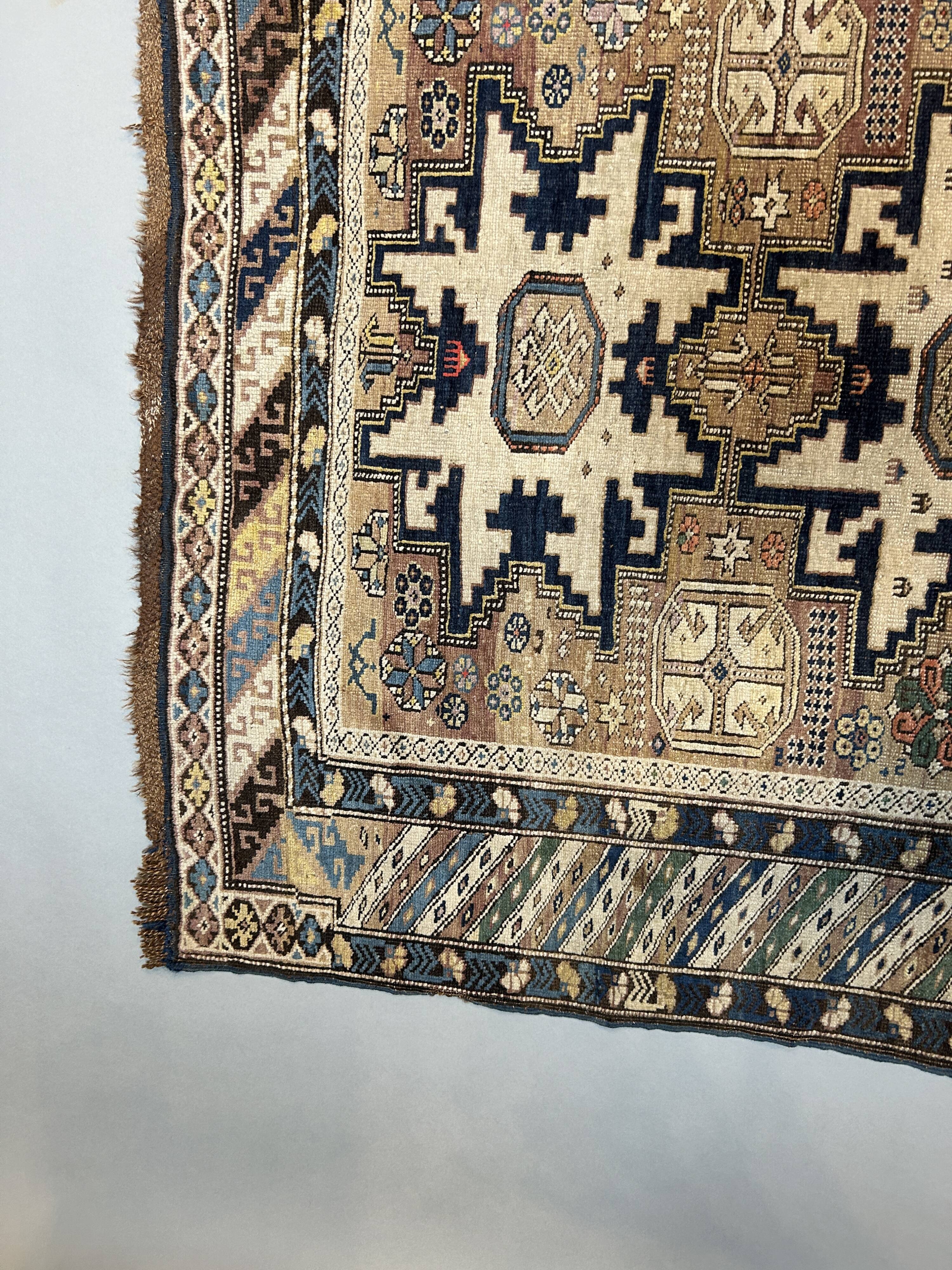 Antique Caucasian Kazak Rug