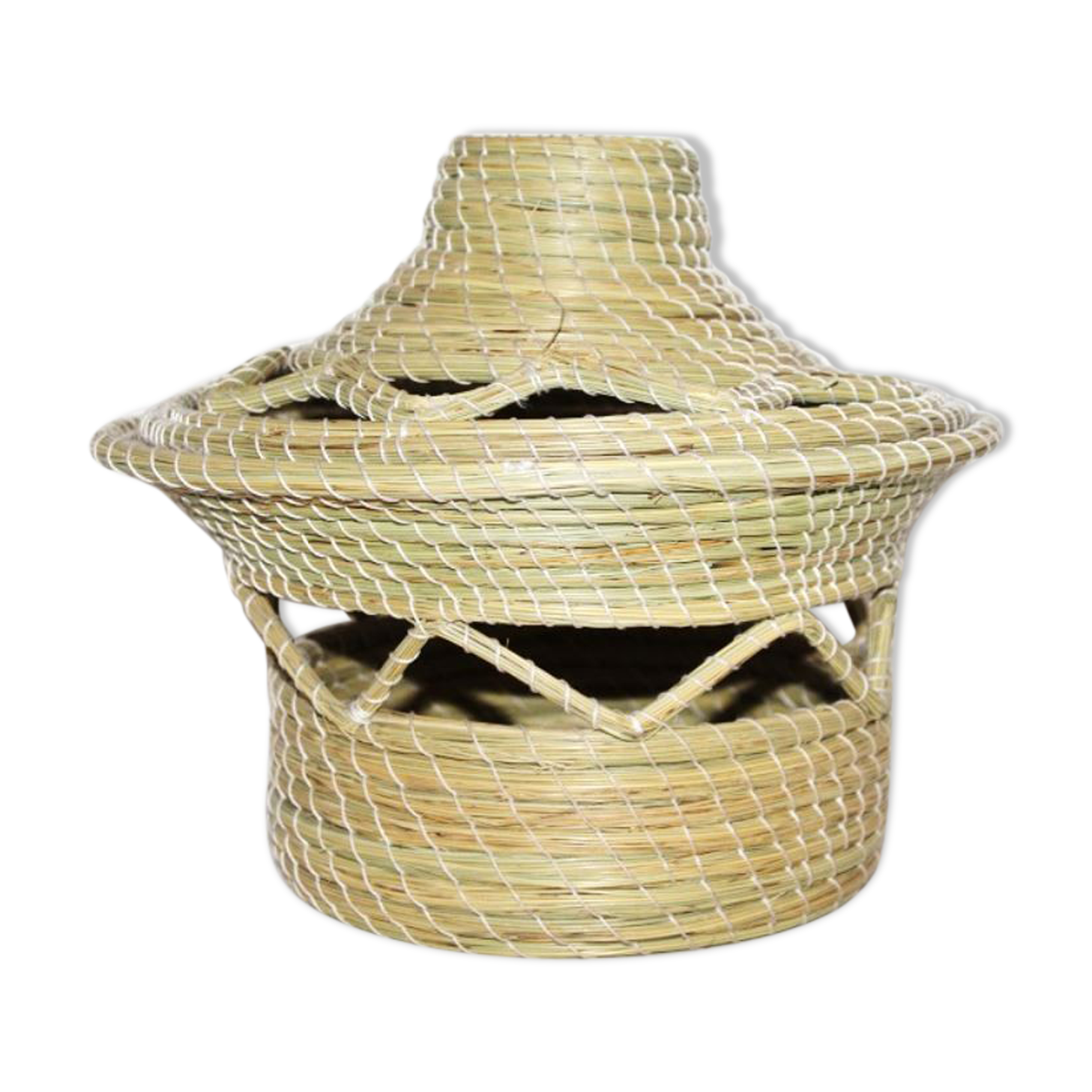 Handmade natural fibre basket