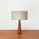 Lampe de table en teck minimaliste du milieu du siècle, années 1960