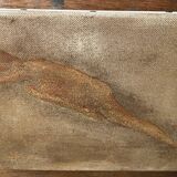 Signed oil on canvas painting "woman lying on her stomach"