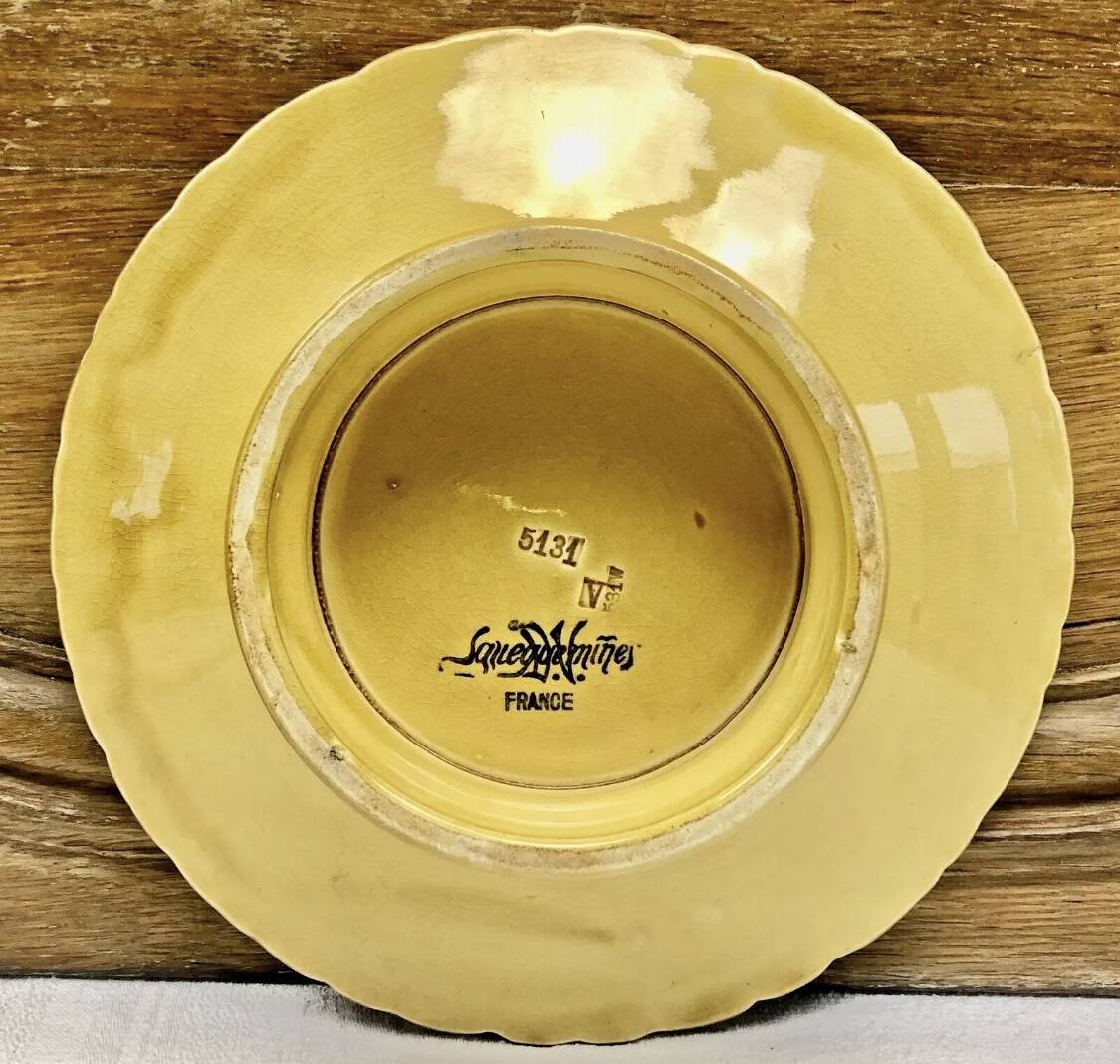 mounted plate cake dish fruit slushie Sarreguemines