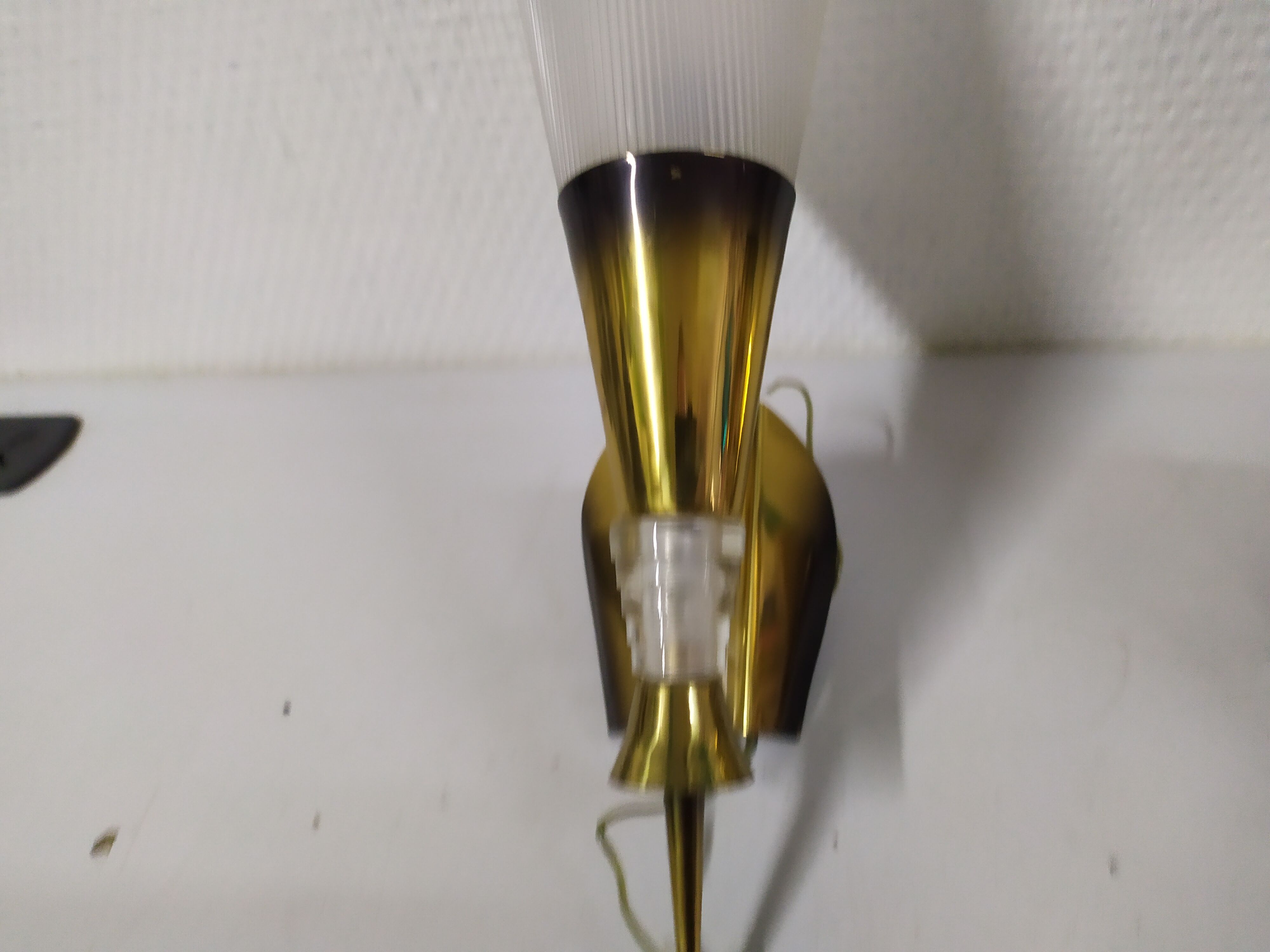 Pair of wall sconces plexiglass rockabilly gilded