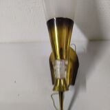 Pair of wall sconces plexiglass rockabilly gilded