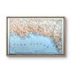 Imprimée en 1909, carte de la côte Ligure