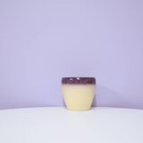 vintage cream & purple flowerpot