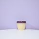 pot de fleurs vintage crème et violet