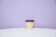 vintage cream & purple flowerpot