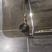 Vintage coffee table chrome metal and smoked glass 1970s